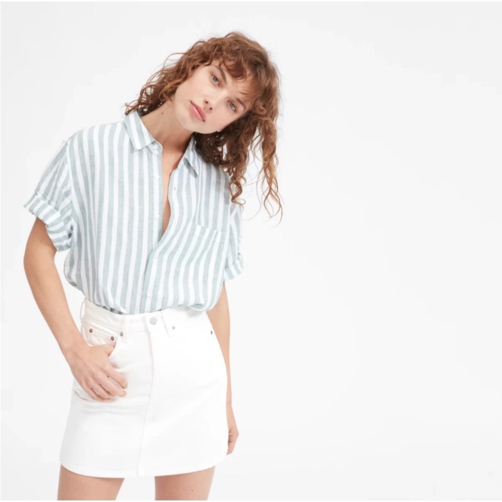 Everlane Women's Cream jeans Skirt